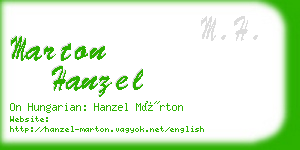 marton hanzel business card